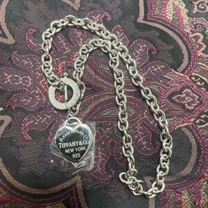 Heart and Toggle Silver Pendant Necklace